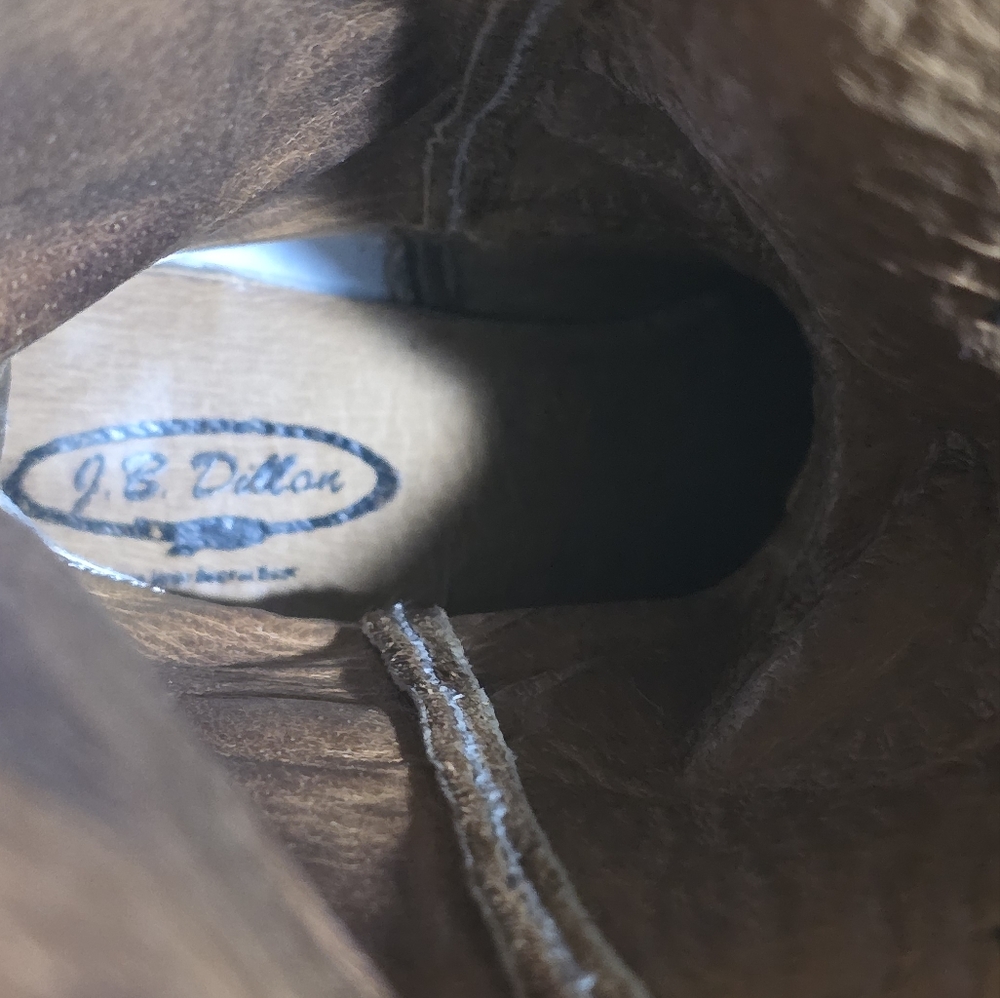 J.B. Dillon Snip Toe Embroidered Western Handcrafted Soft Leather Cowgirl Boots - Picture 10 of 14